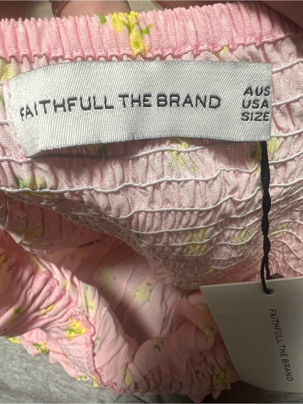 Faithfull the Brand Mid Summer Mini Dress Luda Floral Pink NWT Small - Picture 6 of 9
